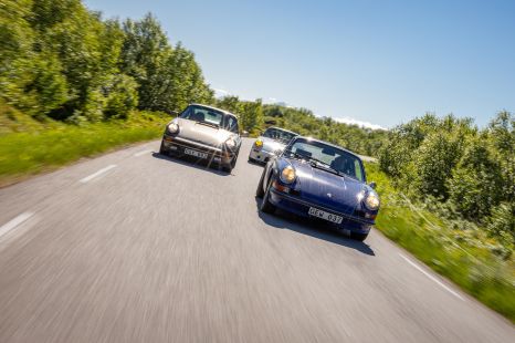 Blitzing through Scandinavia in a fleet of classic Porsches