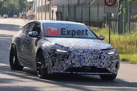 Audi's RS6 e-tron super sedan snapped