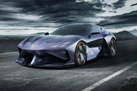 Cupra DarkRebel sports car comes off the screen and into the light