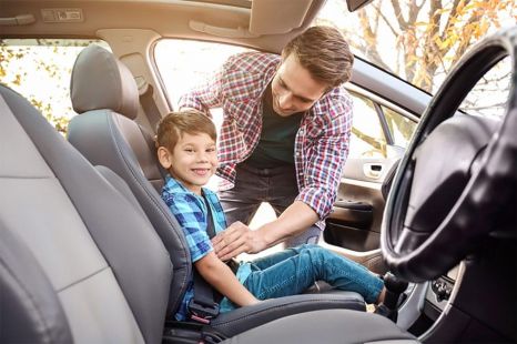 Is it illegal to have a child seat fitted in the front seat?