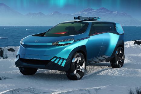 Nissan electric SUV concept has gullwing doors, trick tailgate