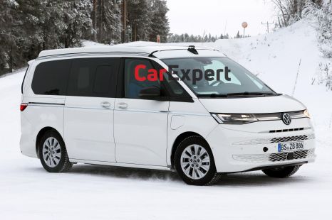 Volkswagen's new plug-in hybrid camper van spied testing