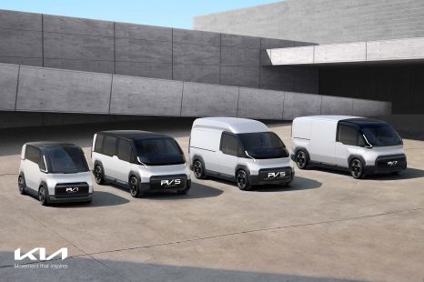 Kia reveals family of futuristic, modular electric vans, people movers
