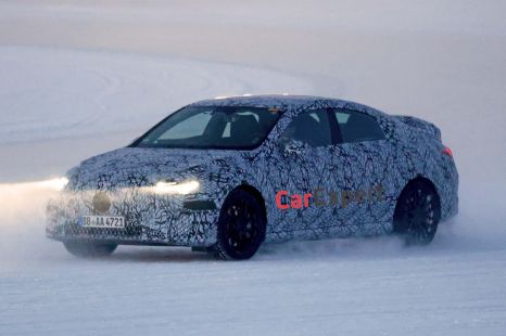 Mercedes-AMG's new electric four-door coupe spied
