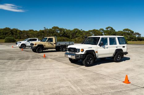 Drag race: Toyota LandCruiser 70 Series 4cyl v LandCruiser 70 Series V8 v HiLux