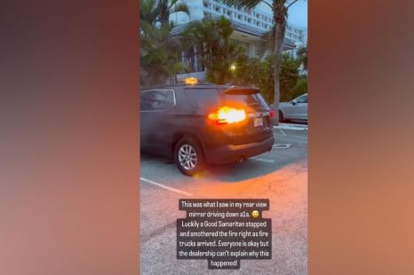 Lights out! Unusual fire engulfs part of a Chevrolet