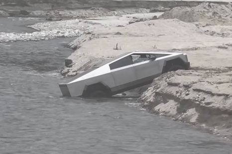 The Tesla Cybertruck was supposed to cross seas, but can't even cross this river
