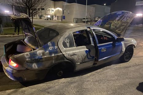 Police looking for banana-costumed Falcon driver after burnout injures bystander