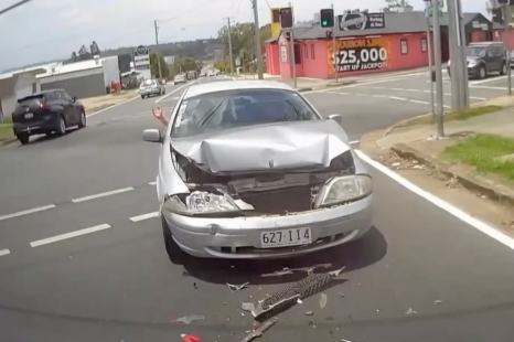 Dashcam car crash video shows a series of poor decisions