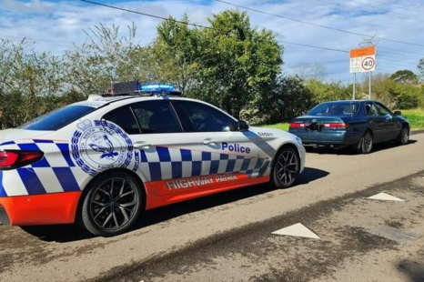 P-plater tries to evade police while driving with four unrestrained kids in car