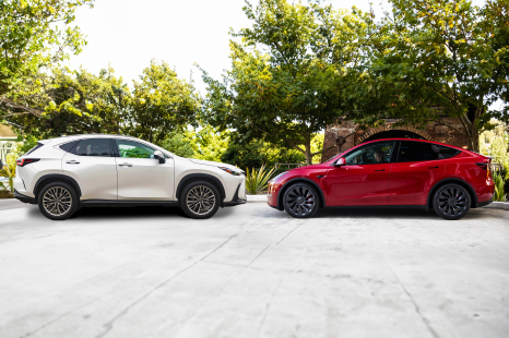 2024 Tesla Model Y Performance vs Lexus NX 350h Sports Luxury comparison