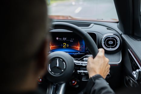 The only way to safely hold a car steering wheel