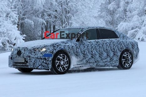 2027 Mercedes-Benz C-Class EV spied with retro grille but modern body