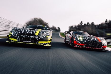 Mercedes-AMG GT Black Series teased alongside race-going GT3 sibling