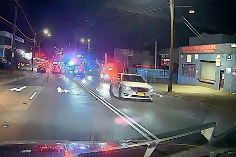 More than 20 police cars deployed to stop a speeding driver in Sydney