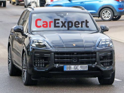 2022 Porsche Cayenne facelift spied inside and out