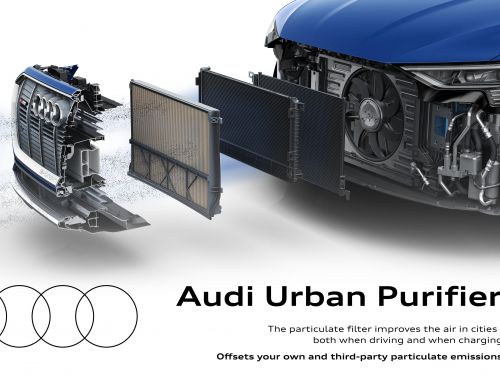 Audi front filter cleans the air as you drive – or recharge