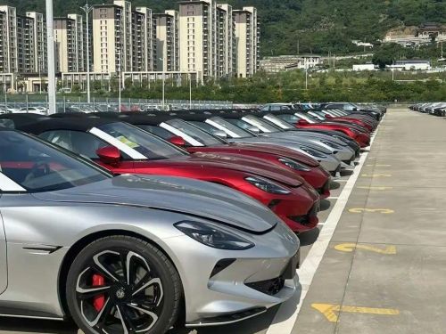 MG Cyberster electric roadsters spied ready to ship out
