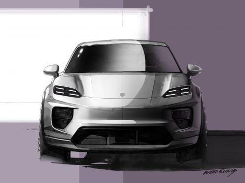 Electric Porsche Macan styling sketched out, reveal date set