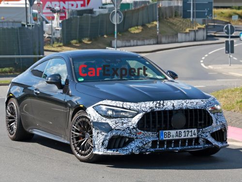 2025 Mercedes-AMG CLE 63: Spied coupe teases return to V8 power