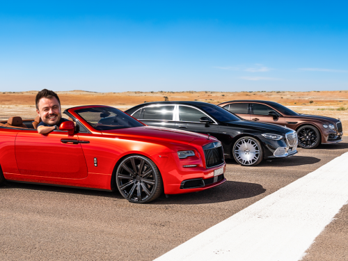 V8 Bentley vs V12 Maybach vs V12 Rolls-Royce vs Hyundai EV drag race