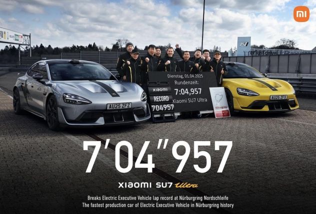 Xiaomi SU7 smashes Nürburgring EV lap record – this time for real