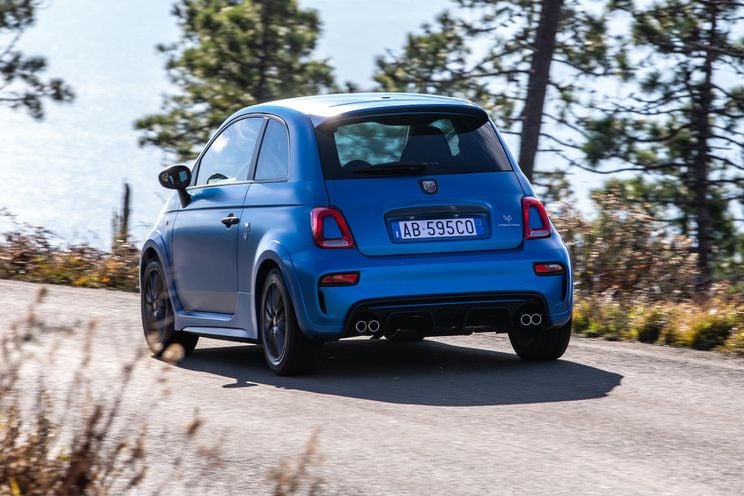 Abarth 500 EV leaked undisguised