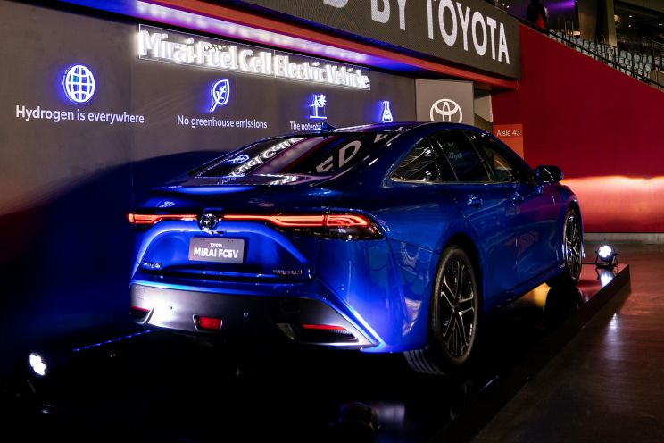 Toyota Mirai Hydrogen Fuel-Cell aide à alimenter un stade Melbourne