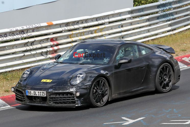 Porsche 911 hybrid spied
