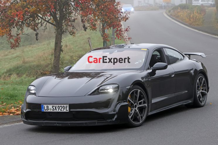 Porsche Taycan update, high-performance variant spied