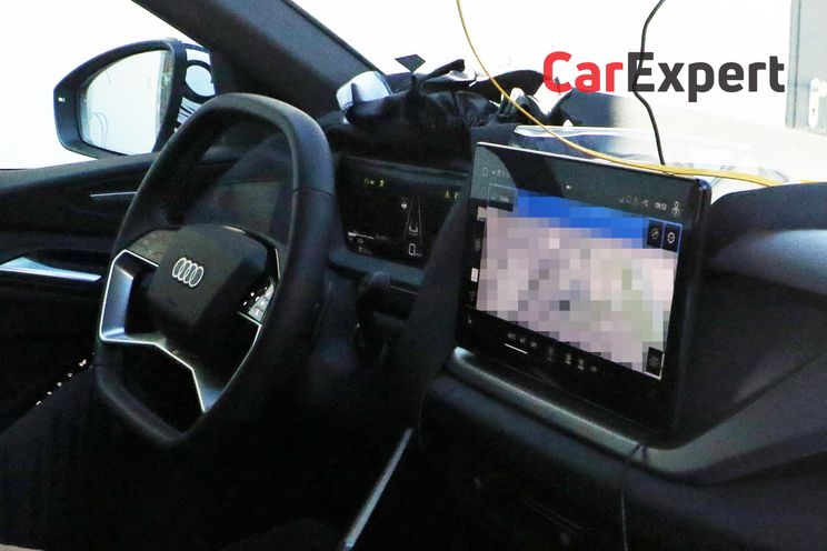 2024 Audi Q6 e-tron spied inside and out