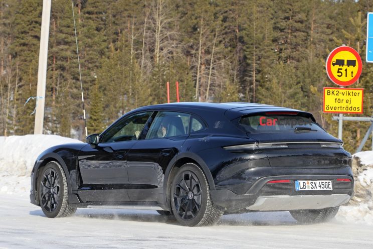 Porsche Taycan: Facelifted electric car spied with minimal camouflage