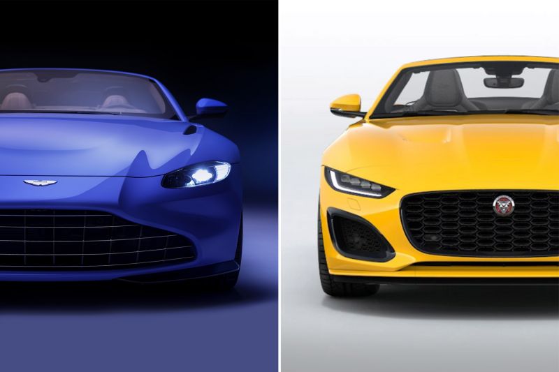 Design battle: Aston Martin Vantage Roadster vs Jaguar F-Type R Convertible