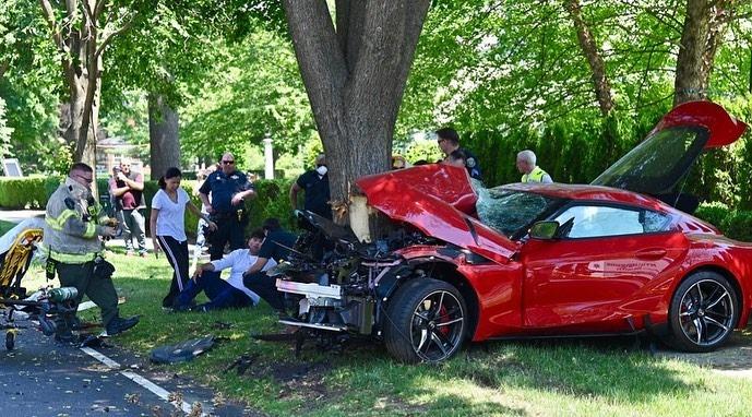 Toyota Supra crashed by customer while on the TEST DRIVE