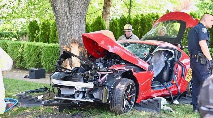 Toyota Supra crashed by customer while on the TEST DRIVE