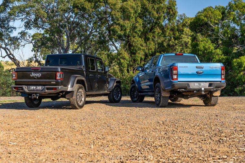 2021 Ford Ranger Raptor v Jeep Gladiator Overland comparison