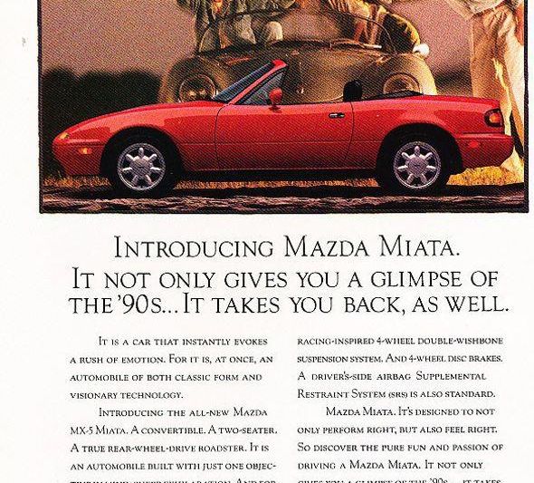 MAZDA MX-5 AUTO Werbung bzw Reklame, MX 5 NA EUR 2,99 - PicClick DE