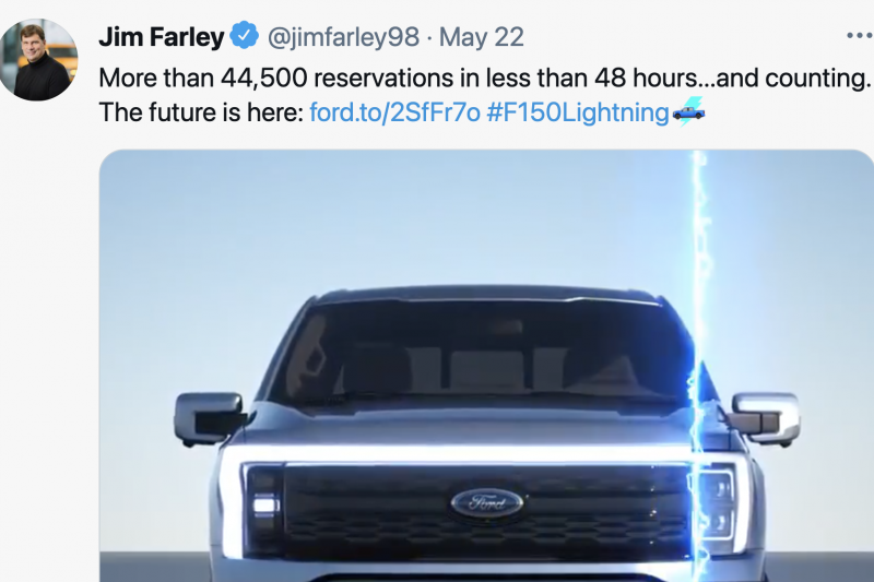 Ford F-150 Lightning EV nets 44,500 pre-orders