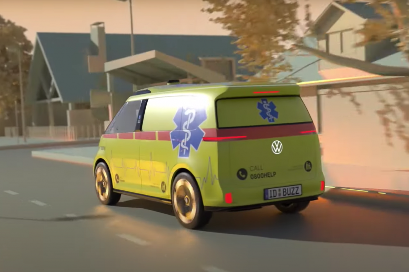 2025 Volkswagen ID. Buzz autonomous ambulance imagined