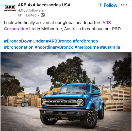 ARB brings Ford Bronco to Australia – for accessory R&D