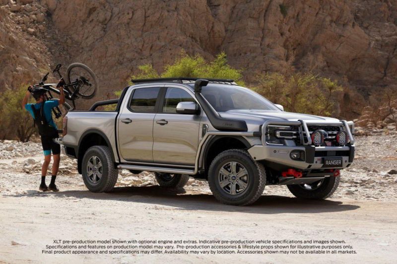 2022 Ford Ranger pictured wearing accessories