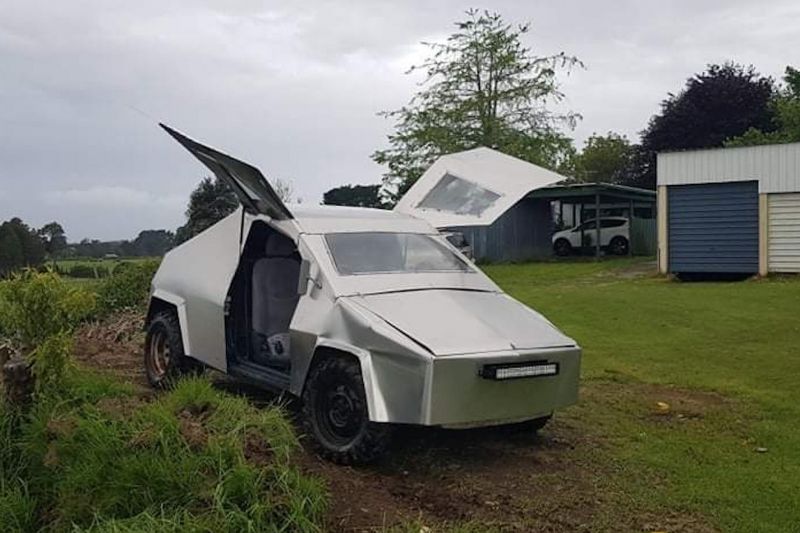 Impatient New Zealander makes his own DIY 'Cybertruck'