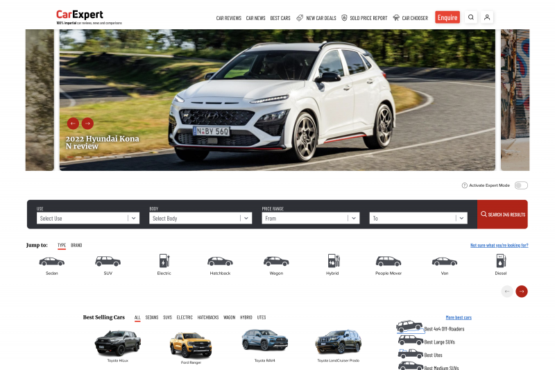 CarExpert launches new homepage
