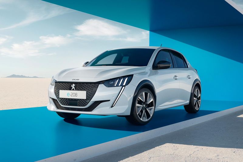 The electric Peugeot e-208 gets a fresh new look in leaked images