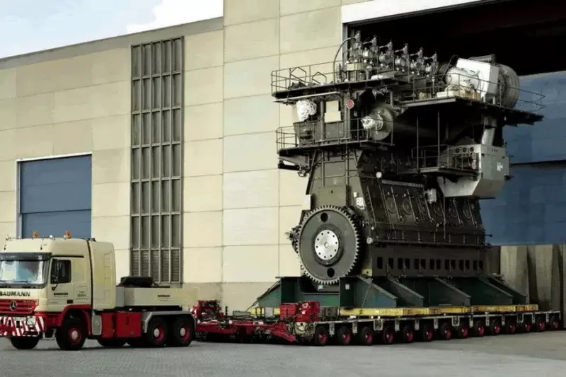 This 107,390hp (80,080kW) engine is the most powerful diesel ever made