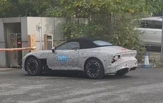 MG Cyberster electric roadster spied