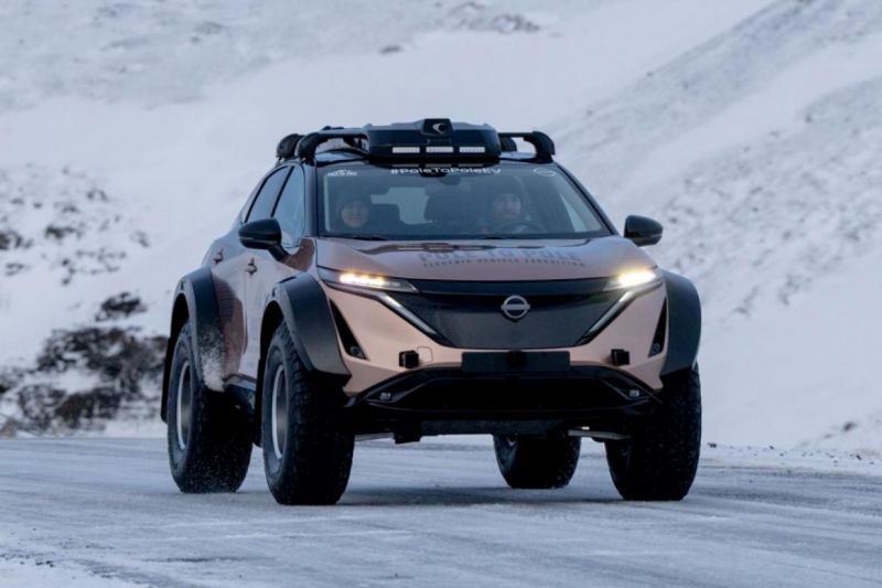 Modified Nissan Ariya EV embarks on polar expedition