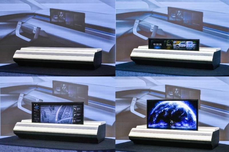 Hyundai Mobis reveals a rollable in-car display