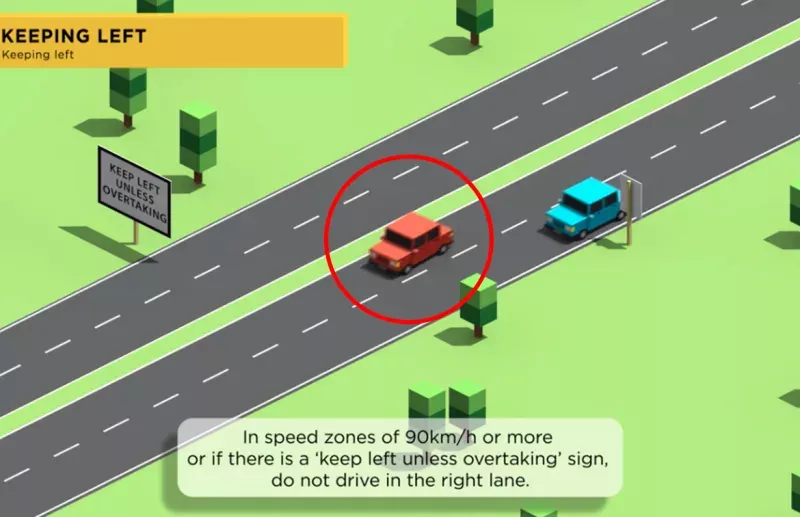 Is it legal to always drive in the right-hand lane?