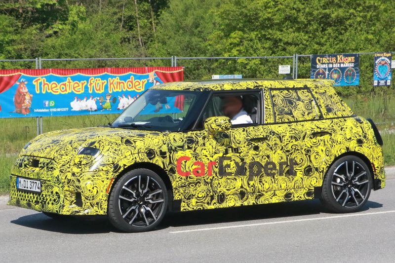 Mini's next petrol-powered five-door hatch spied